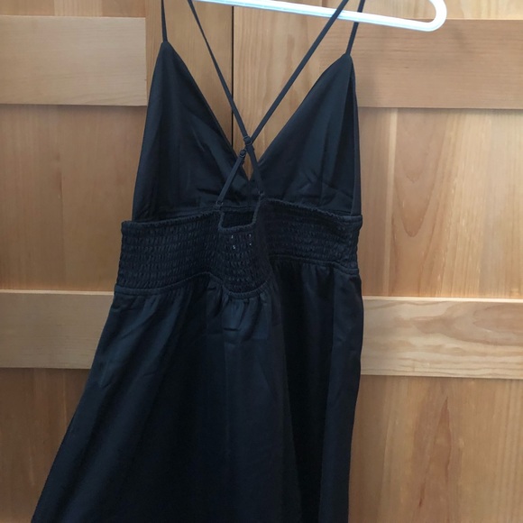 Garage Black Satin Fit and Flare dress - Picture 3 of 4